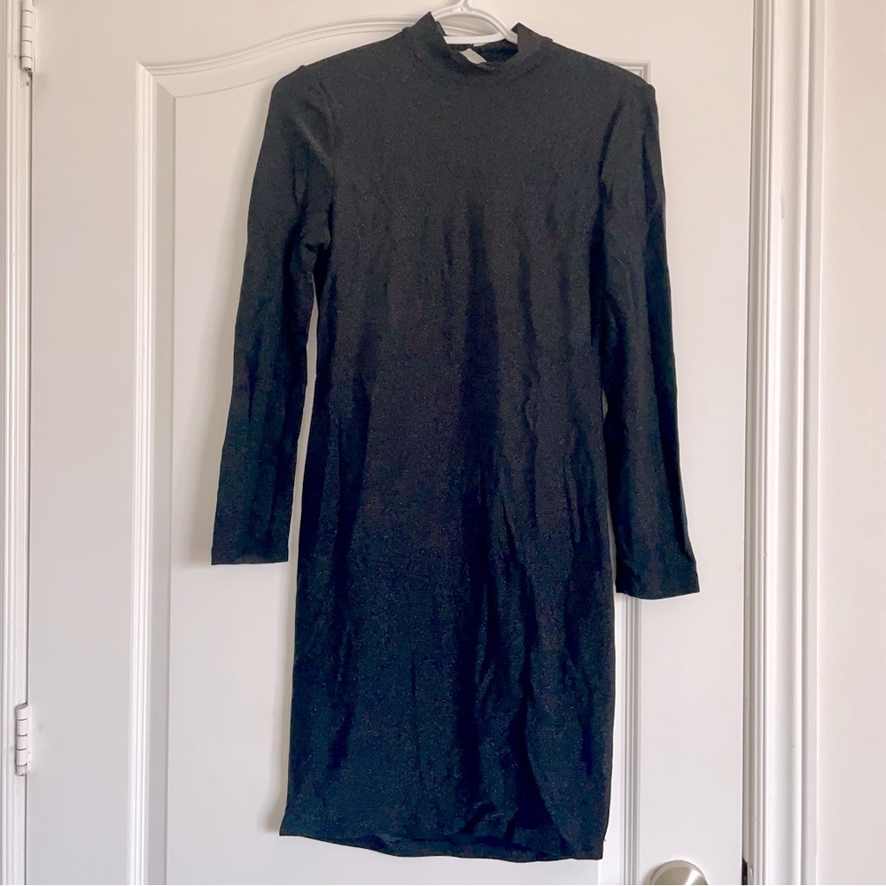 Black Bling Bling Midi Dress